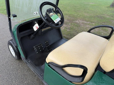 (1) 2017 E-Z-Go golf cart with a Kawasaki gas engine, model 625111G01, includes canopy, ball cover, ...