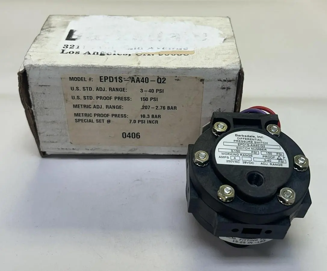 New | in-Stock BARKSDALE EPD1S-AA40-Q2 Miscellaneous Equipment (Electrical & Power) | Surplus Asset Holdings #1192609