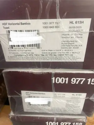 40.2 Square Feet of HL 615H HDF Horizontal Bamboo Flooring