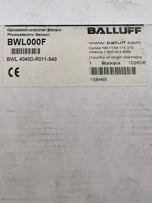 New | in-Stock BALLUFF BALLUFF BWL000F, BWL 4040D-R011-S49 Misc Electrical & Power Parts | ND Industrial Surplus #1214972