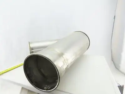 9" Stainless Steel Ductwork Reduced To 6" Branch Wye Fitting Rolled Ends