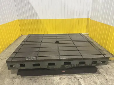 96" X 120" GIDDINGS & LEWIS T SLOT POWERED AIR LIFT ROTARY TABLE: STOCK #22066