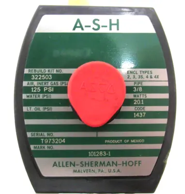 NEW ALLEN SHERMAN HOFF 212436 EQUALIZER VALVE CYLINDER 101283-1 AFT1499638 3"