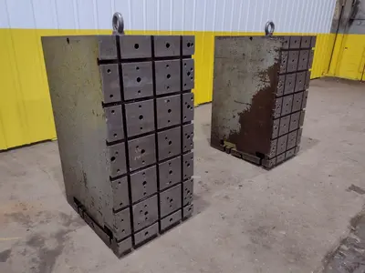 48" X 24" X 30" ANGLE PLATES SET OF (2) T-SLOTTED BLOCKS: STOCK #19048