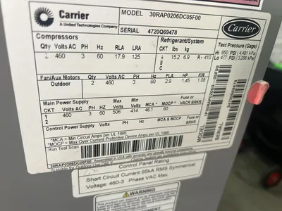 2021 CARRIER 30RAP0206DC05F00 CHILLERS | Machinery Network (9)
