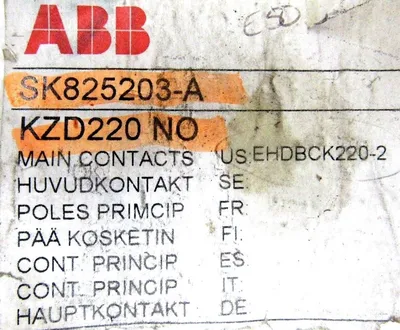 NEW ABB SK825203-A MAIN CONTACT KIT SK825203A KZD220 NO