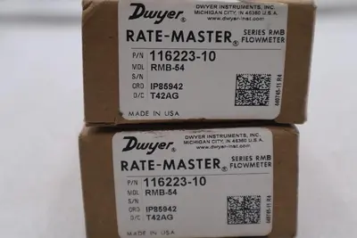 DWYER RMB-54 RATE-MASTER SERIES RMB FLOWMETER STOCK #K-2007