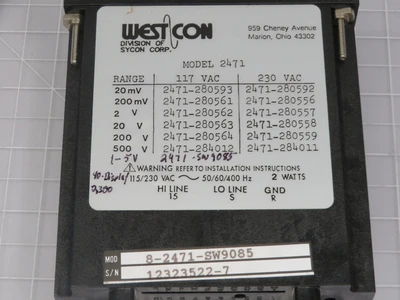 New | in-Stock WESTCON _UNKNOWN_ Temperature Controls | OCO Industrial #1623345