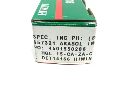 NEW HIWIN LINEAR GUIDEWAY BLOCK BEARING