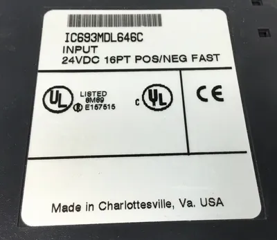 GE Fanuc IC693MDL646C 24 VDC 16 Point Pos/Neg Fast Input Module 3D-25