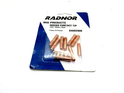 NEW 1 PACK 10PCS. RADNOR 000-068-035 CONTACT TIPS 64002906