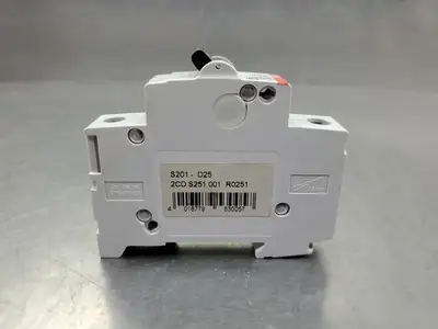 USED ABB S201-D25 Miniature Circuit Breaker, 1P, 25A