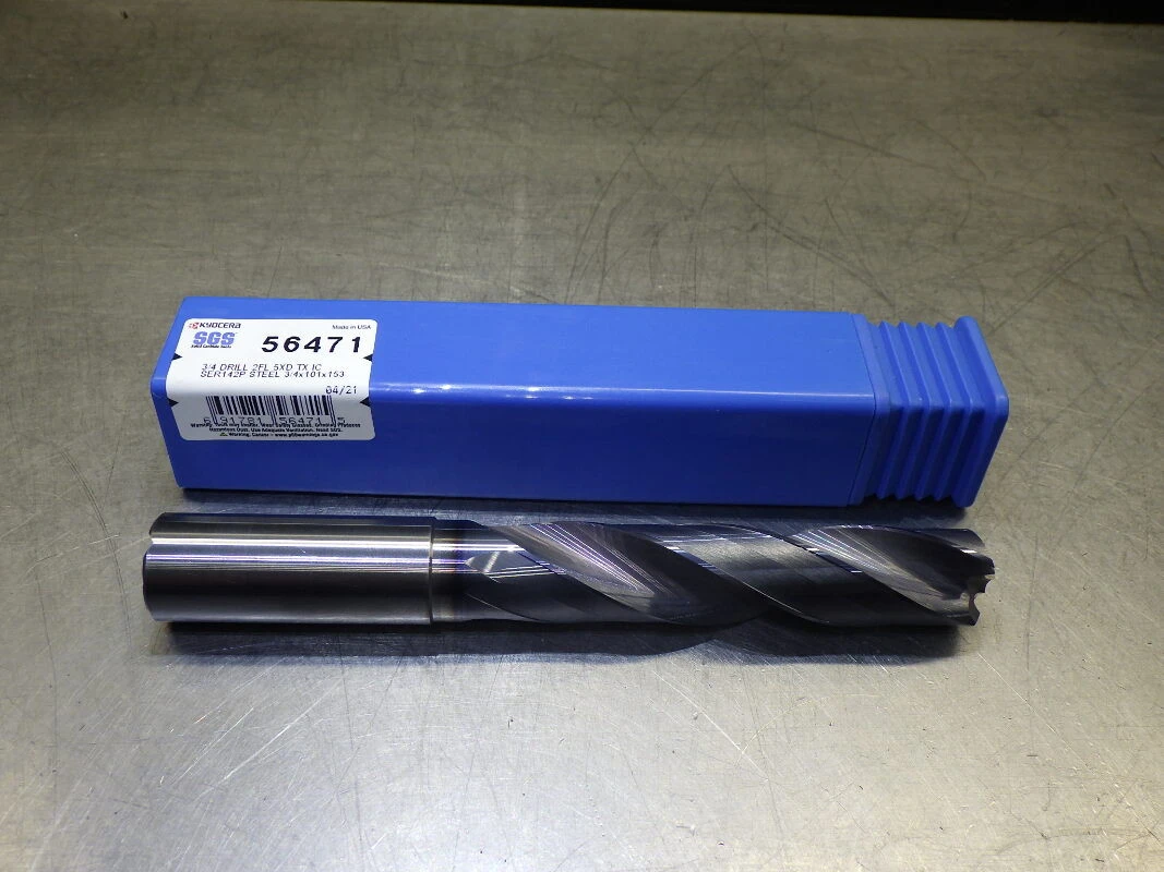 Kyocera / SGS 3/4 Coolant Thru 5xD Carbide Drill 20mm Shank 56471 (LOC2970A)
