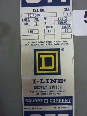 USED SQUARE D PQ-4606