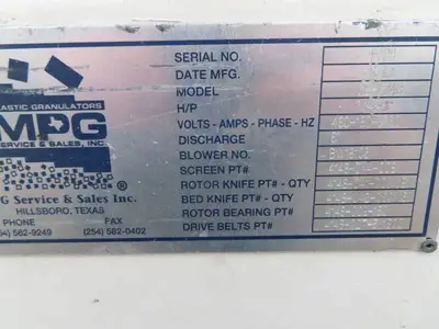 MPG CS 2248 Reprocessing Equipment, Granulators | Mark One Machinery (7)