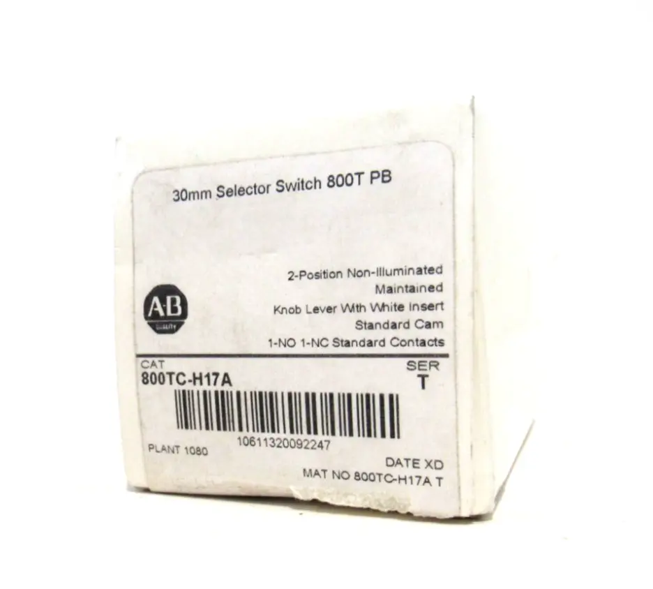 ALLEN BRADLEY 800TC-H17A SELECTOR SWITCH SER.T 800TCH17A NEW SURPLUS