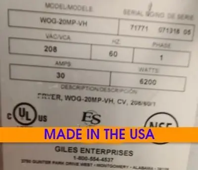 USED GILES WPG-20MP-VH