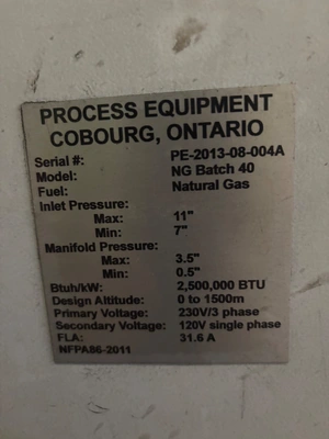 PROCESS EQUIPMENT NG BATCH 40 Ovens | MAVERICK UNLIMITED INC. (7)