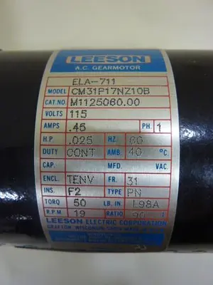 USED LEESON ELECTRIC CO CM31P17NZ10B