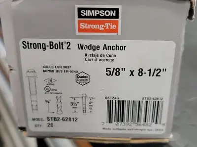 NEW SIMPSON STRONG-TIE STB2-62812