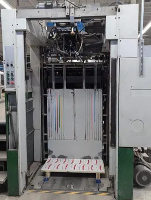 USED 1993 BOBST SP 103-ER DIE CUTTER WITH BLANKING