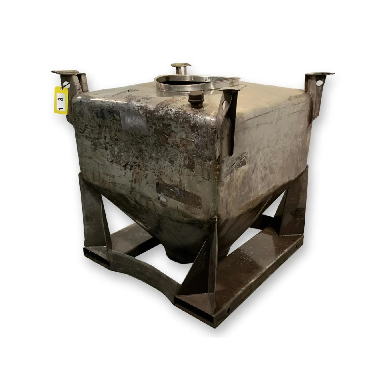 Used 1000 Liter (35 cu. Ft) IBC Matcon Stainless Steel Portable Tote Bin