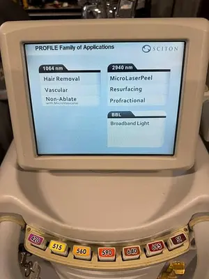 Used 2010 SCITON PROFILE W/ ERBIUM CONTOUR 2940 PROFRACTIONAL XC ,MICRO LASERPEEL, 1064 YAG & BBL W/ ST Lasers / Laser Systems Minnesota US | Midwest Medical #1467853
