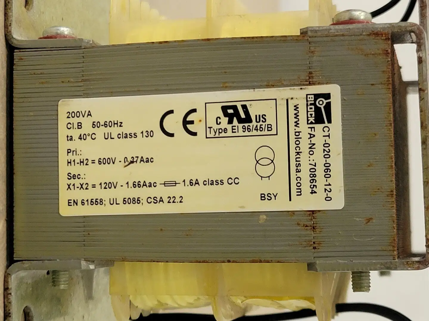 Used BLOCK CT-020-060-12-0 Transformers British Columbia CA | Lenmark #266086