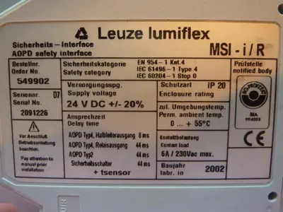 USED LEUZE MSI-I/R