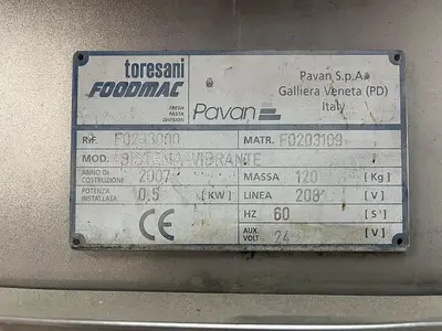 USED 2007 PAVAN TORESANI-FOODMAC SISTEMA VIBRANTE