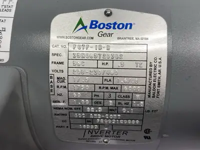 New | in-Stock Boston Gear C-Face AC Motor w/ F713-30KPT-B5-J6 Gear Reducer 30:1 Gearmotors Michigan US | Maverick Industrial Sales #1395051