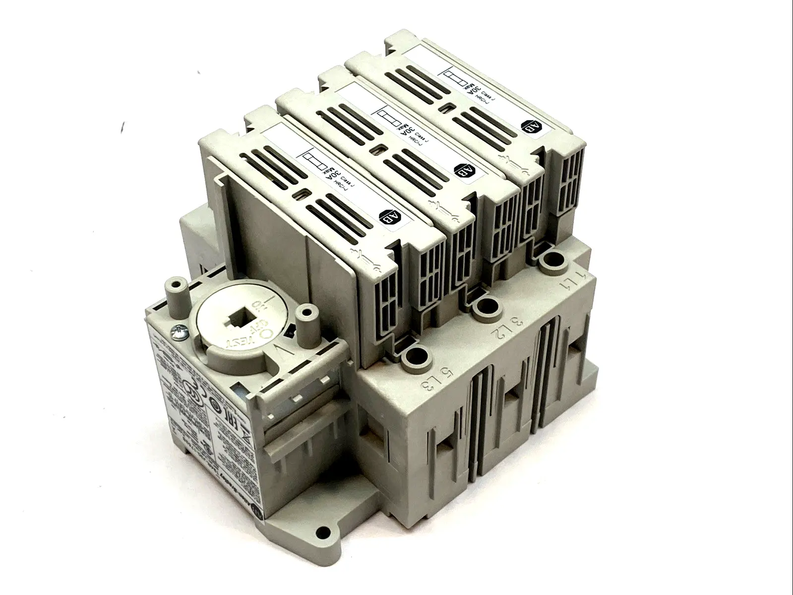USED ALLEN-BRADLEY FUSED DISCONNECT SWITCH 30A 3-POLE CLASS J SER A