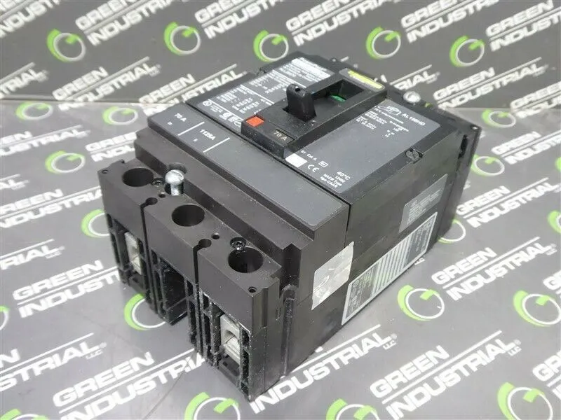 Square D HLL26070 PowerPact HL 150 Circuit Breaker 70 Amps 600VAC 2 Pole Used