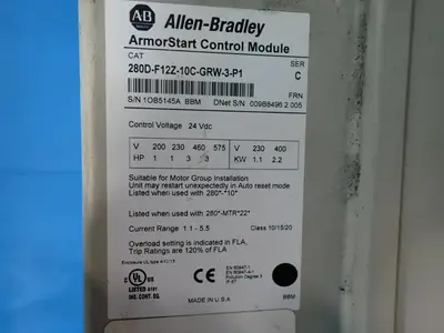 USED ALLENBRADLEY 280DF12Z10CGRW3P1