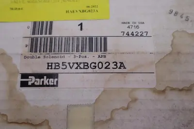 PARKER HAEVXBG023A VALVE SOLENOID 120V STOCK #078-A