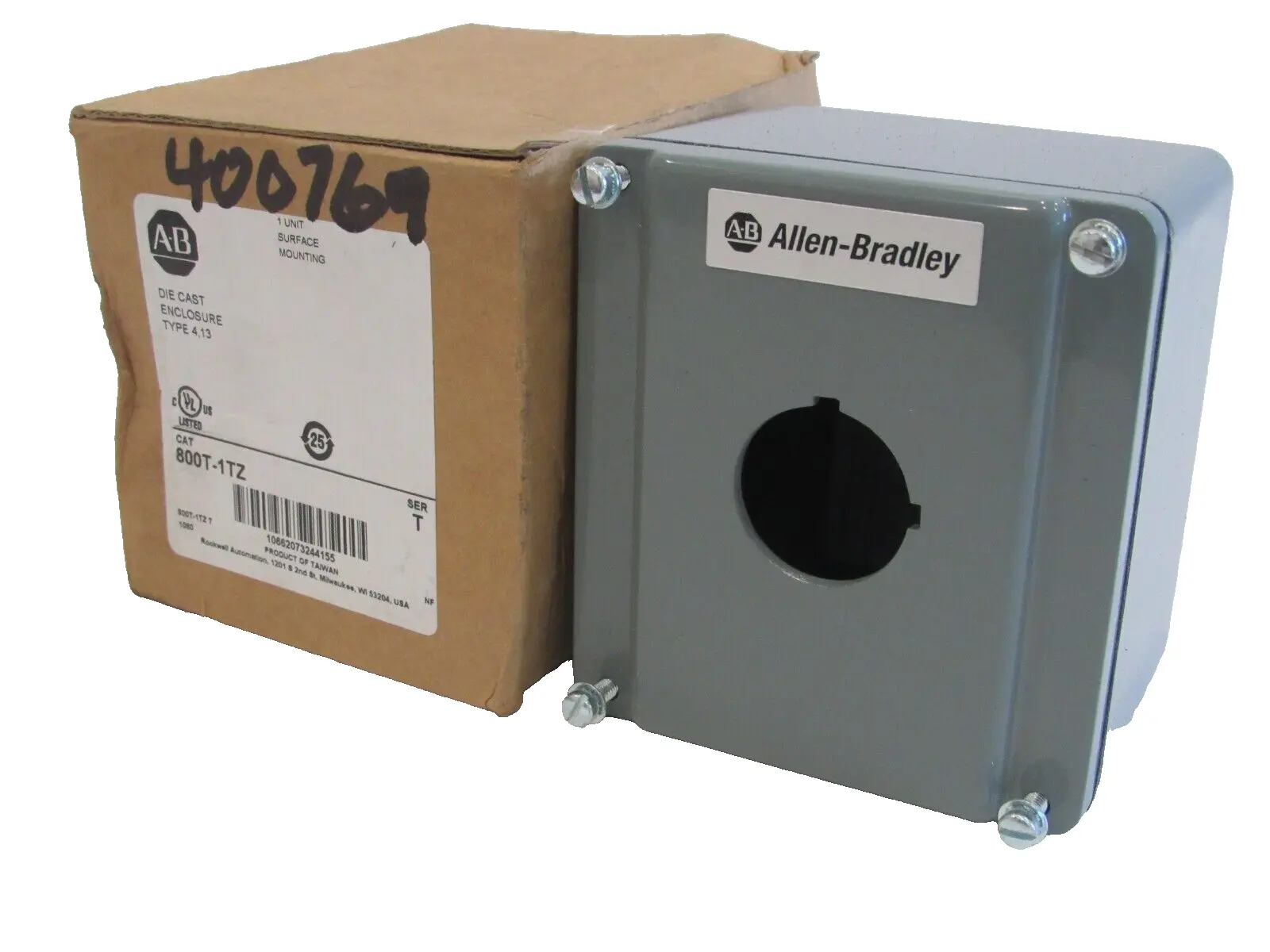 ALLEN BRADLEY 800T-1TZ DIE CAST ENCLOSURE 800T1TZ SERIES T NEW, SURPLUS