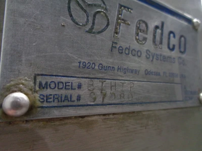 Used FEDCO BTHTP Food Pumps California US | BakeryEquipment.com #1554799