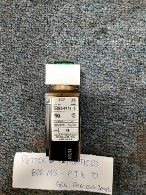 USED Allen Bradley 800MS-PT16 Ser D Pushbutton -GREEN PROCESS