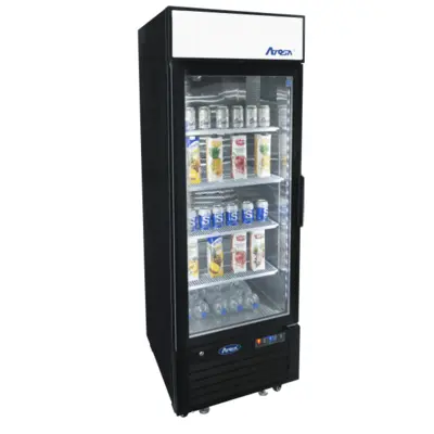 New | in-Stock Atosa New Atosa MCF8720GRL Bottom Mount (1) Glass Door Freezer 19.39 Cu Ft - Black Cabinet (Left Hinged) Display Freezers Illinois US | Falcon Restaurant Supply #1375580
