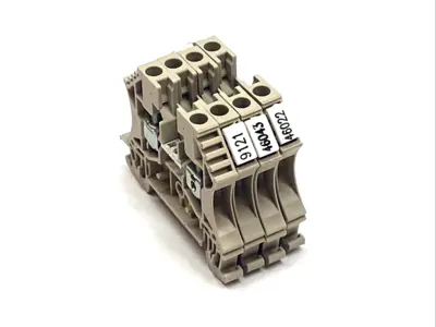 USED WEIDMÜLLER FEED-THROUGH TERMINAL BLOCK LOT OF 4