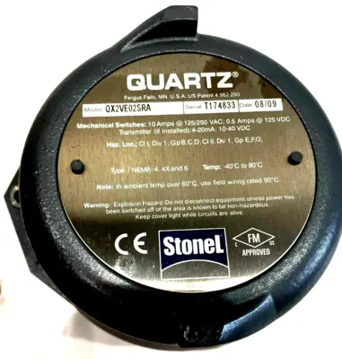 NEW STONEL CORP. QX2VE02SRA VALVE MONITOR MECHANICAL SWITCH