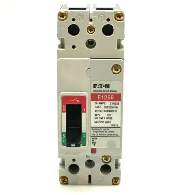 USED EATON MOLDED CASE CIRCUIT BREAKER 50A 2-POLE STYLE 67B3689G11