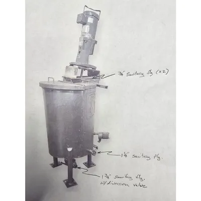 Used 80 Gal Stainless Steel Mix Tank w/ Lightnin Mixer X1Q25