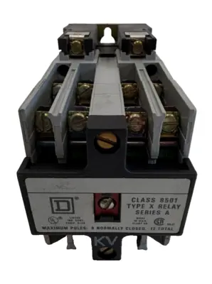 NEW SQUARE D 8501-X0-80 CONTROL RELAY SERIES A 120/110 110/50 8501XO80