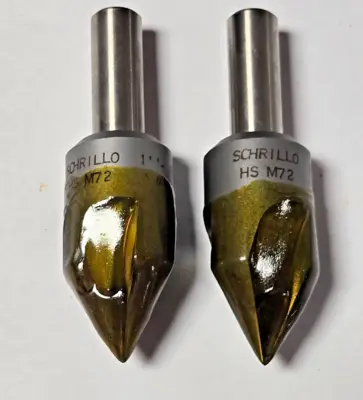 Schrillo 1" High Speed Steel Countersink 60 Degree #1132 USA Lot of 2