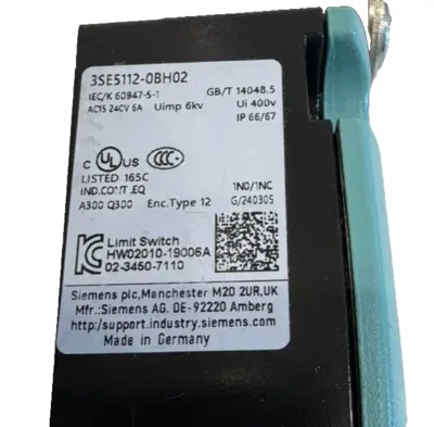 NEW SIEMENS 3SE5112-0BH02 LIMIT SWITCH 3SE51120BH02