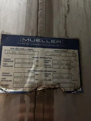USED 2008 MUELLER 16,600 GALLON