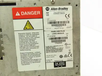 Allen Bradley 2711P-B7C4D8 HMI PanelView Plus 700 Operator Interface 24VDC Ser A