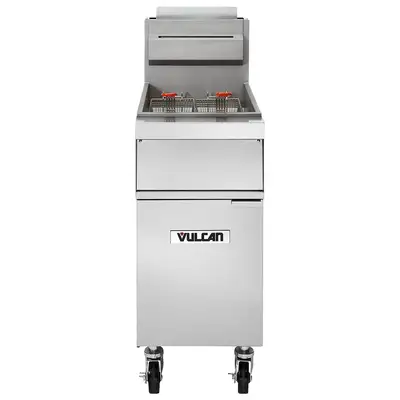 Vulcan 1GR65M Gas Fryer - (1) 70 Lb Vat, Floor-Model, Natural Gas
