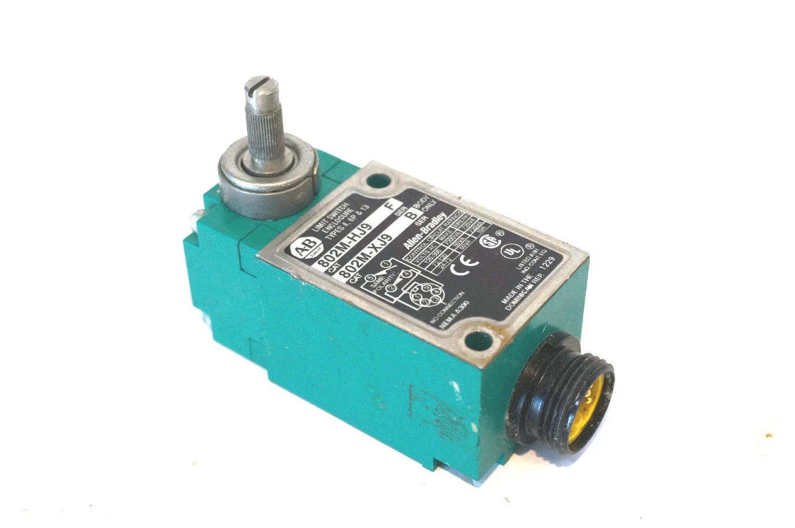 ALLEN BRADLEY 802M-HJ9 LIMIT SWITCH SER. F 802MHJ9